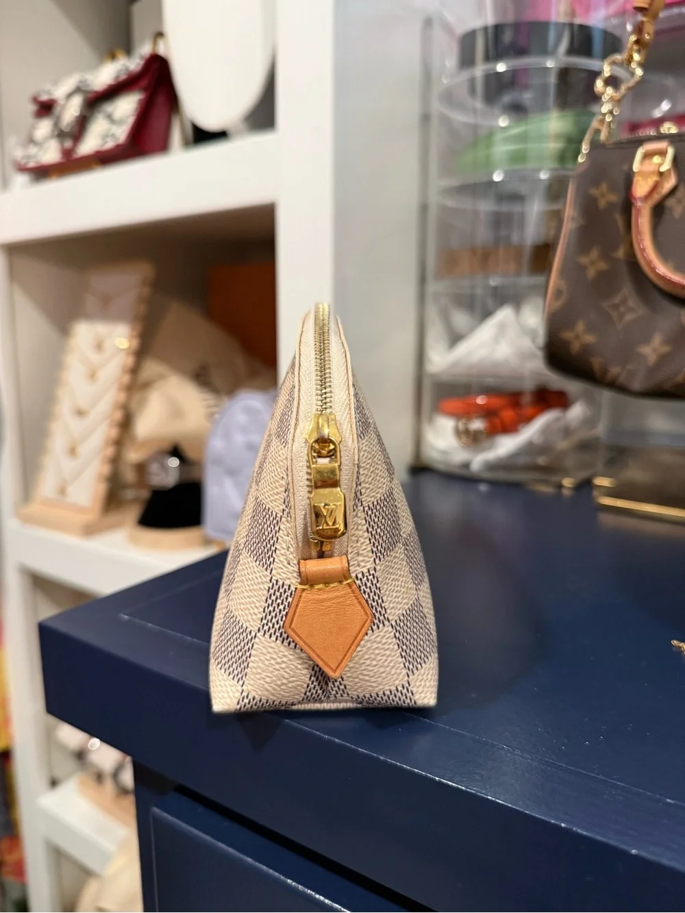 Louis Vuitton Damier Azur cosmetic pouch